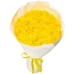 Букет из 19 желтых одноголовых хризантем