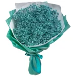 Букет из 9 бирюзовых гипсофил